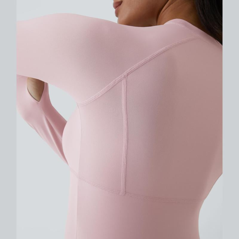 Halara Solid Thumb Hole Yoga Sports Top Athletic Wear Fitness