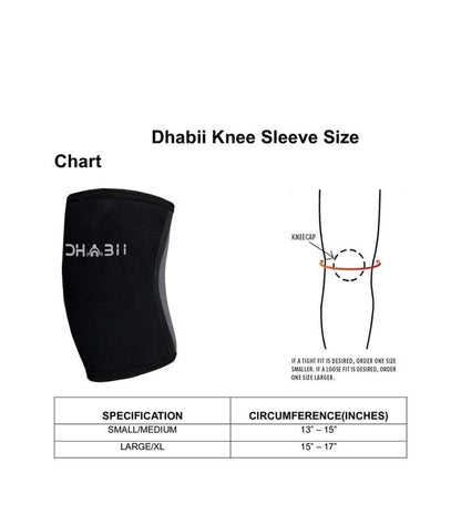 Dhabii Knee Sleeves for Weightlifting - 5Mm Thick Neoprene Support for Men & Women - Ideal for Squats, Powerlifting & Deadlifts